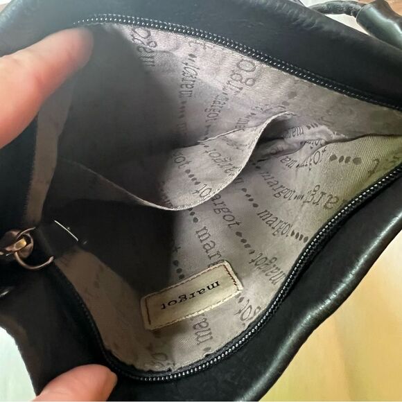 Margot Black Pebbled Leather Crossbody Bag - Picture 16 of 16